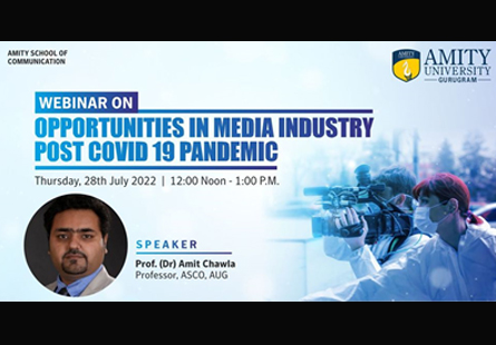 Webinar on Opportunities in Media Industry Post Covid- 19 Pandemic
