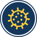 COVID-19 safety icon 5 displaying precautionary measures at Amity University Punjab during the pandemic.