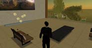 A view of Student Lounge in Amity on Second Life.