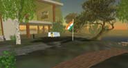 A view of Lawns Outside on Amity Campus on Second Life.